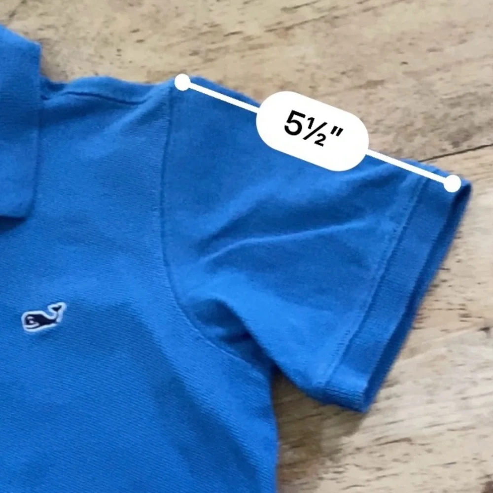 Vineyard Vines Boys’ Sz 5‎ Blue Mesh Knit Polo